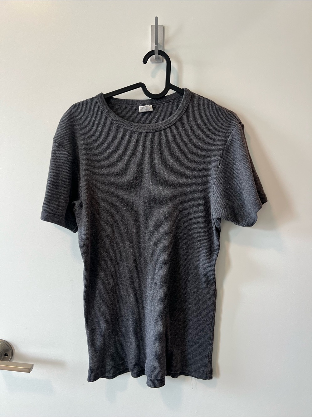 Vintage Gap Short Sleeve Thermal Tee - Charcoal